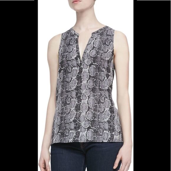 Joie Tops - ‎Joie Corette top in snake-print georgette